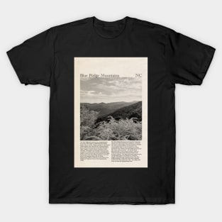 Blue Ridge Mountains Vintage Encyclopedia Page T-Shirt